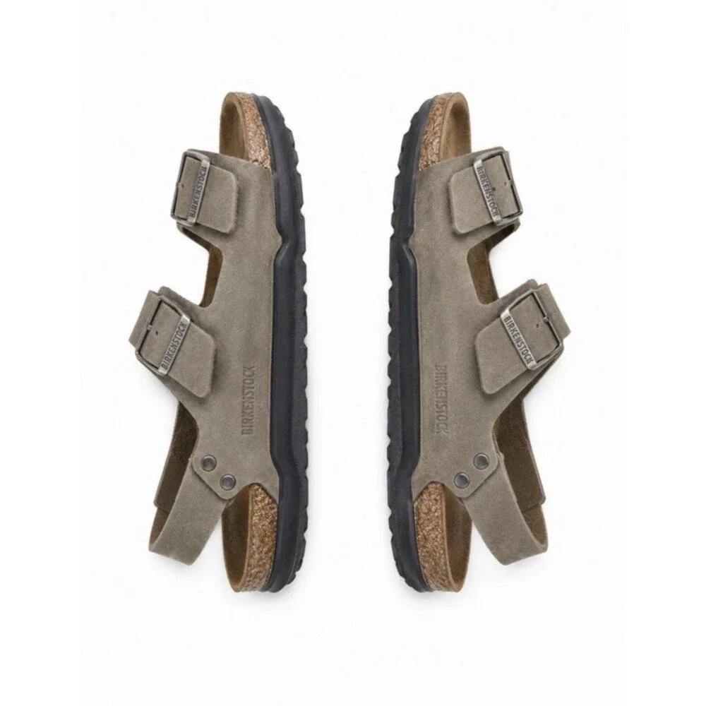 Birkenstock Milano Crosstown Leather Sandals Men’s Size 11M in Khaki New In Box